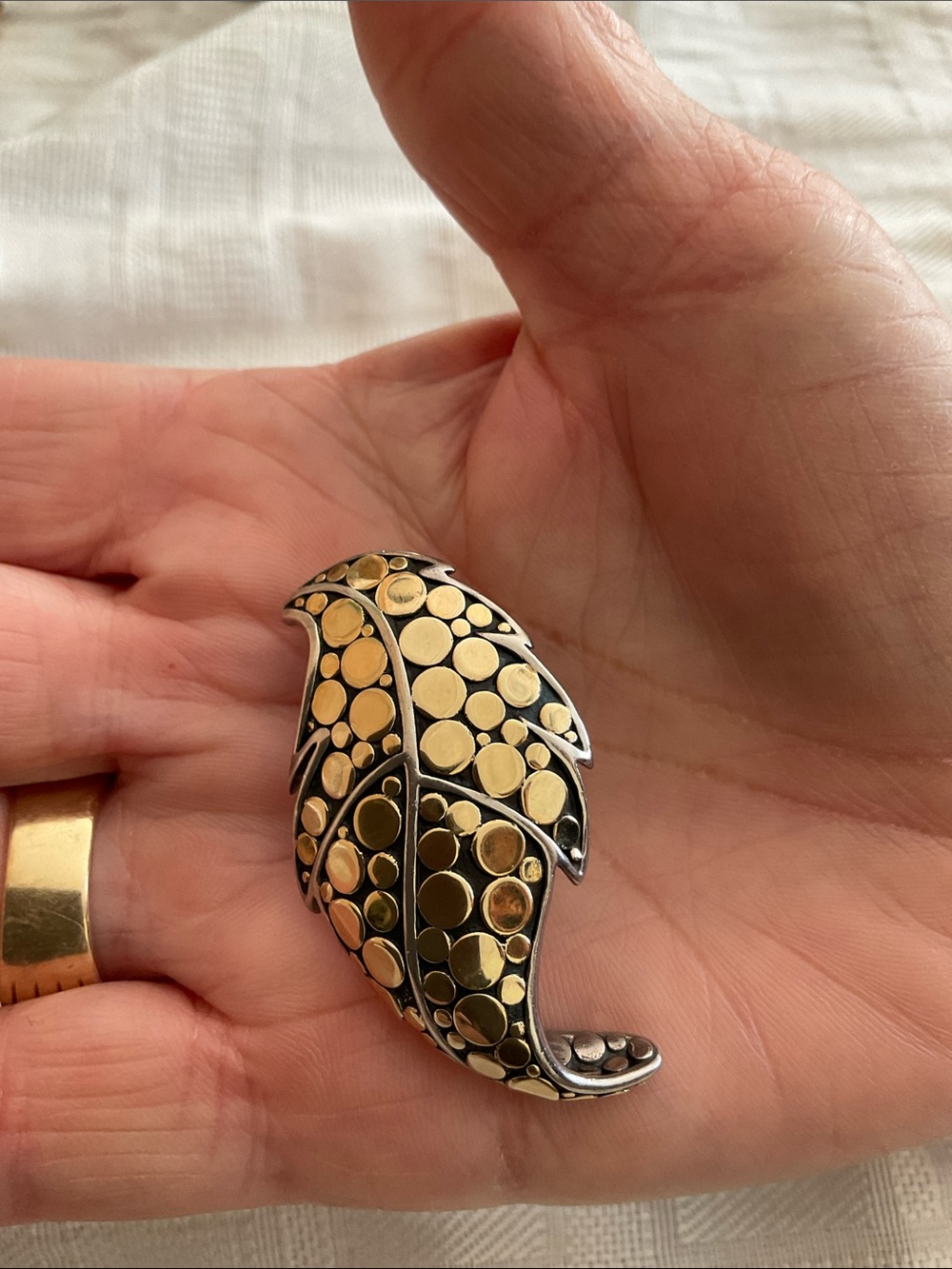 John Hardy two-tone pendant from the Dot Collection 18K and silver